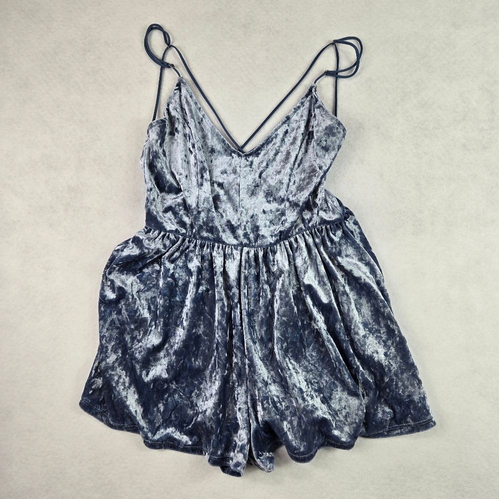 Velvet Spaghetti Strap Romper